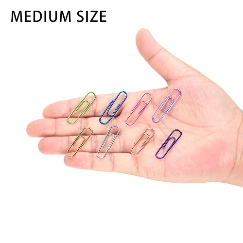 Colorful 240pcs Medium Paper Clips with Box - SOTMALTK, Color Variety