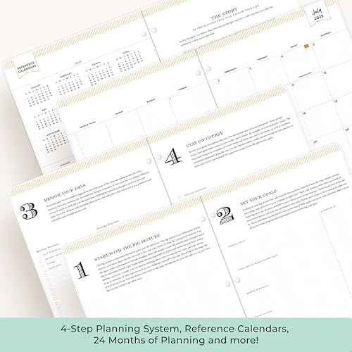 Blue Sky Day Designer 2025-2027 Monthly Academic Year 24 Month Planner Calendar, July 2025 - June 2027, 8.5" x 11", Flexible Cover, Stapled Binding, Orange Blossom Mint