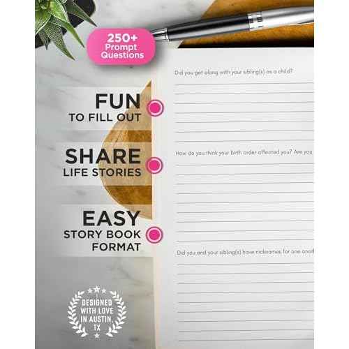 Mom's Story Journal: A Meaningful Keepsake for Mom to Share Her Life Journey and Memories, Book Includes 250+ Prompt Questions, Sentimental Gifts Ideas for Mother's Day, Birthday, Christmas
