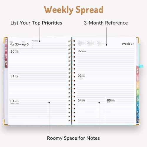 Forvencer 2026 Planner, Weekly and Monthly Calendar Planner for Women, Jan 2026 - Dec 2026, 8.5" x 11", Hardcover Planning Agenda book with Monthly Tabs, Spiral Bound, Inner Pocket, Cute Journal Organizer Notebook for Office School, A4 Size ,Night Flora