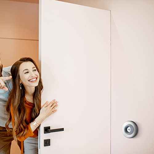 Pangda Concave Wall Door Bumper Stop Silver Stainless Steel Wall Door Bumper with 1-1/8 Inch Gray Round Rubber Protector Stops(Silver,30 Pieces)