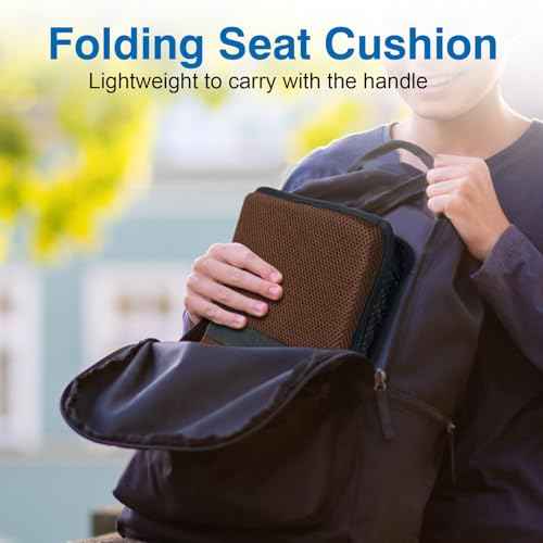 Gel Seat Cushion, Foldable Cushion for Office, Airplane Seats, Camping, Bleachers, Flights, Wheelchair, Commute-Portable Travel Cushions
