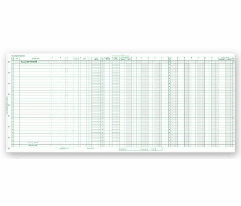 General Expense Journal Sheets 25 3/8 x 11 in, 15-Sheet Set