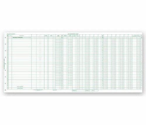 Park Forms USA ABC General Expense Journal Accounting Sheets, 25 3/8" X 11" - 15 Sheets