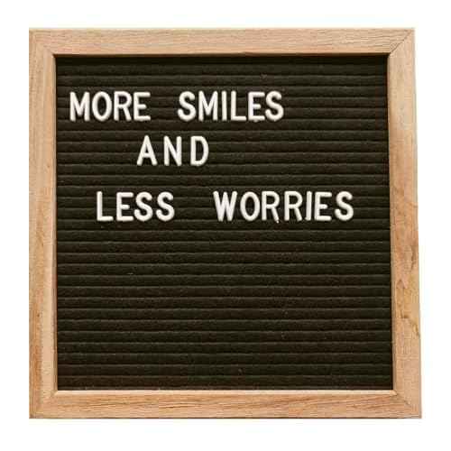 10 x 10 inch Felt Board Felt Letter Board Sign, Message Board Word Board Letter Boards Sign Bulletin Board Letters, Pregnancy Announcements Baby Announcement Sign (Black)