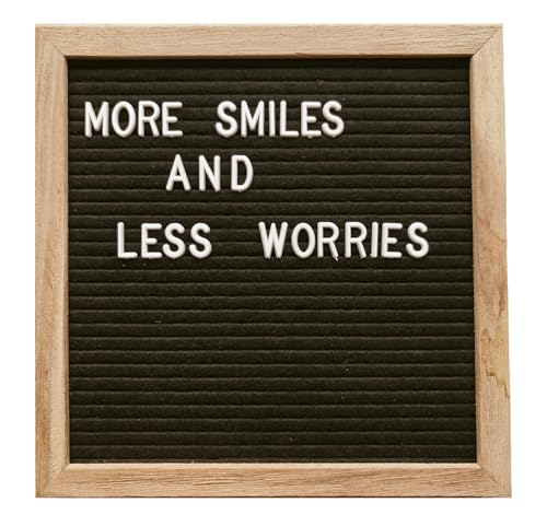 Hiflyer 10x10 Inch Black Felt Letter Board Sign with 170 Changeable Letters