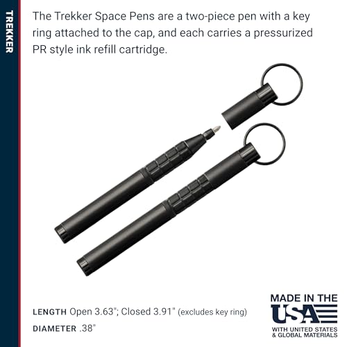Fisher Space Pen Trekker Space Pen, Ballpoint, Brass, Matte Black, Black Ink, Gift Box