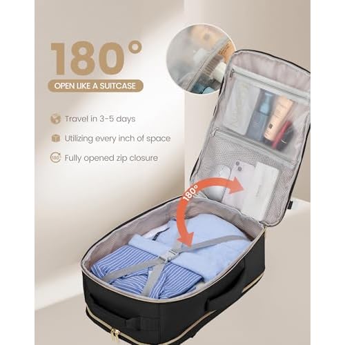 LOVEVOOK 50L Travel Backpack for Women Men,Waterproof Airline Approved Carry On Luggage Travel Essentials,TSA Carry On Backpack Personal Item Travel Bag Suitcase Weekender Traveling with Packing Cubes