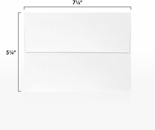 LUXPaper A7 Invitation Envelopes - Peel & Press Crystal Metallic | 5 1/4" x 7 1/4" | 80lb Text | 50 Pack