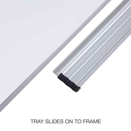 Universal 43743 Cork/Dry Erase Board, Melamine, 36 x 24, Black/Gray, Aluminum/Plastic Frame