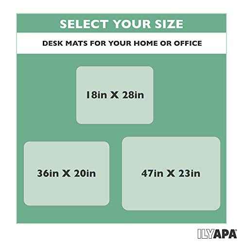 Ilyapa Office Desk Pad, Clear Textured Mat - 47x23 Inch Plastic Clear Desk Protector for Home or Office, Computer Mat Full Mouse Pad (47 x 23 Inch)
