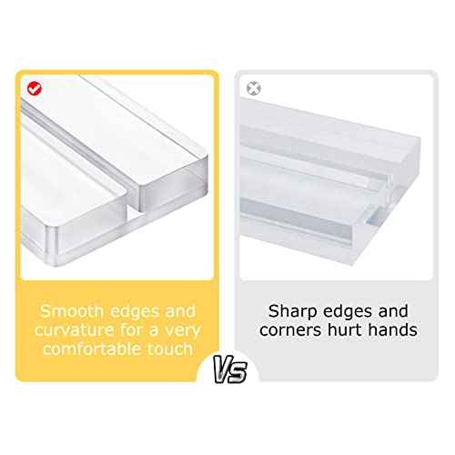 3" Acrylic Sign Holders, 32 PCS Clear Place Card Holders with Card Slot, Table Numbers Display Stands, for Wedding/Menu/Meeting/Table Numbers