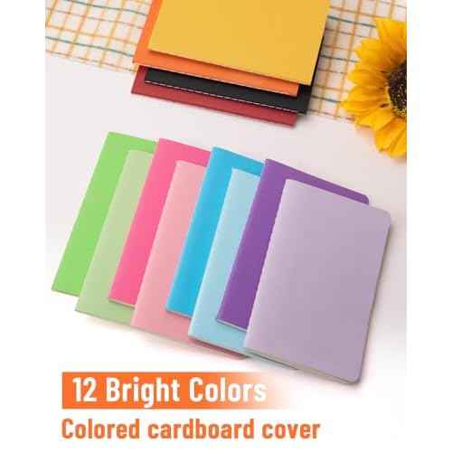 Gwybkq Small Lined Notebooks Bulk 120 Pack Mini Journal Pocket Notepads Set Colorful Cover books for Kids Children Students Bulk Gifts 3.5 x 5.5 Inches, 30 Sheets/60 Pages