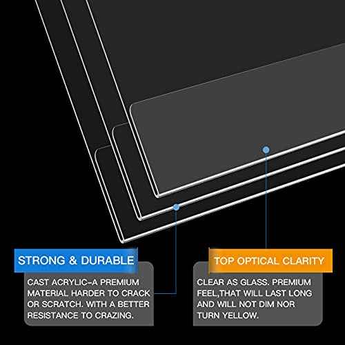 Dingelex Acrylic 8.5x11 Horizontal Sign Holder, Clear Plastic Wall Mount, 12 Pack, No Drilling, Landscape