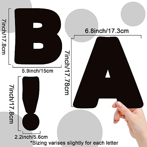150 PCS Large 6" Bulletin Board Letters Set, Black Classroom Alphabet