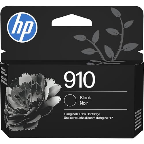 HP 910 Black Ink Cartridge - 1 Pack for OfficeJet 8010, 8020 Series, Instant Ink Compatible