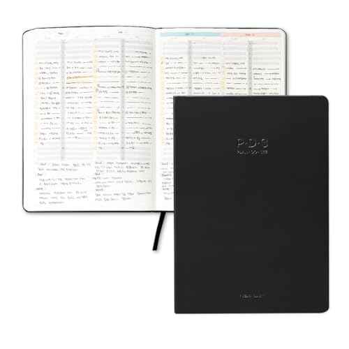 [ORODA] 2024 PDS (PLAN DO SEE) Diary, Weekly and Monthly Planner for Organization and Planning, 10 Minutes Time Block, Italian PU Hard Cover, 5.8¡± x 8.2¡±