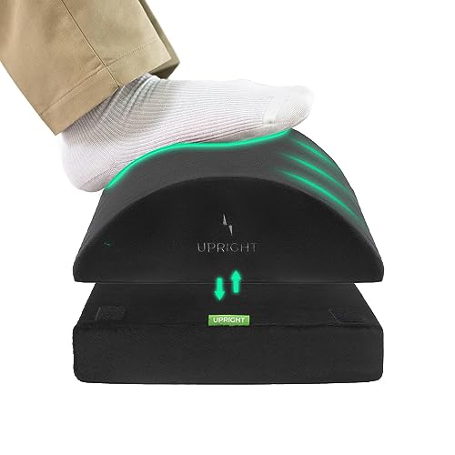 Upright GO Ergonomic Foot Rest | Gel Ventilated Memory Foam Stool for Under Desk