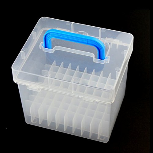 Chris.W Clear 80 Slot Plastic Carrying Marker Case Holder Storage Organizer Box for Paint Sketch Markers--Fits for Markers Pen from 15mm to 18mm Diameter
