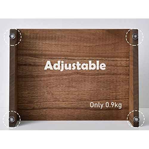 Kirigen Wood Under-Desk Foot Rest with Hight Adjustment -Portable Ergonomic Footrest Support Improves Posture and Circulation - Desk Foot Stool Elevate Foot Leg Wooden Dark Brown,TT-DBR