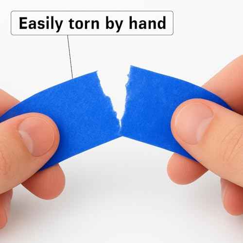 4 Pack Blue Painters Tape - Masking Tape 0.25", 0.50", 0.75", 1" Wide - Multi-Surface, Smart Adhesion, Multi-Size Pack - 360FT Total - Paint Tape for DIY, Labeling, Art, Car (#3910)