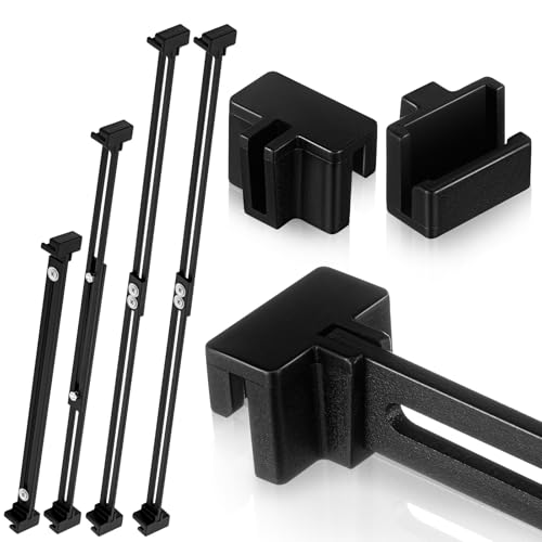 Humyoun 12 Pcs Metal Adjustable File Cabinet Rails Set Black 10-18 Inch - Compatible with Various Cabinets