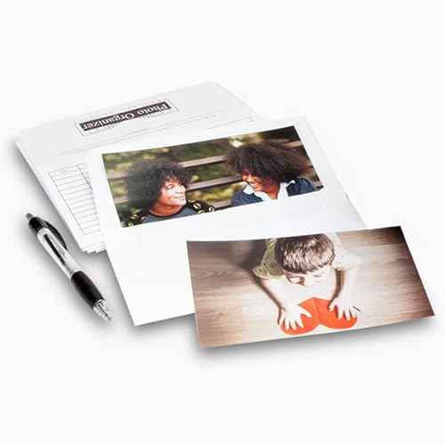 Lineco, Acid Free Photo organizer White File Envelopes 4x6 Inch, for Photos, Postcards, Greeting Cards (25/Pack, 4 Packs)