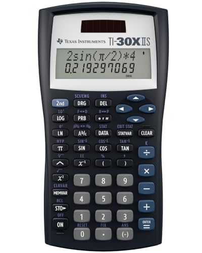 Texas Instruments TI-30XIIS Scientific Calculator Black - Two-Line Display, Math & Science