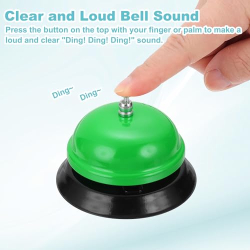 uxcell Green 2-Piece Metal Desk Service Call Bell 3.35 inch