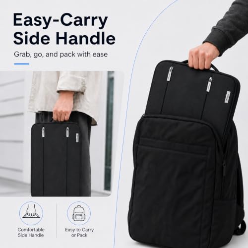 Voova 13-13.6 Inch Water-Resistant Laptop Sleeve with Front Pockets, Black
