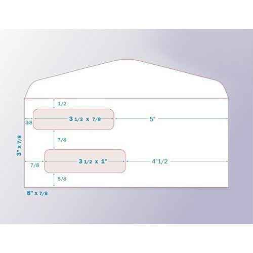 NextDayLabels - #9 Double Window Security Envelope (Regular Gum - 500 Per Pack)