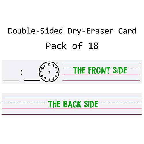 Godery Daily Schedule Pocket Chart Black with 18 Dry-Erase Cards - Classroom & Home Organizer