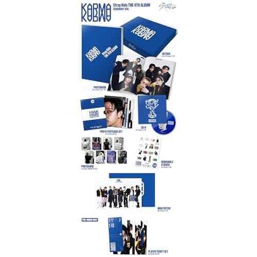 (Preorder-benefits) STRAYKIDS SKZ KARMA Album [Ceremony Version] CD-R+Player Ticket Set+Mini Poster+Photocard+Photo Postcard+Photobook+Removable Sticker+(Extra 5 Photocards+Pocket Mirror)