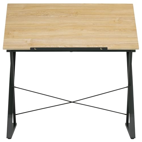SD STUDIO DESIGNS Axiom II Drawing 42" Wide Adjustable Top Drafting Table, Graphite Black/Ashwood