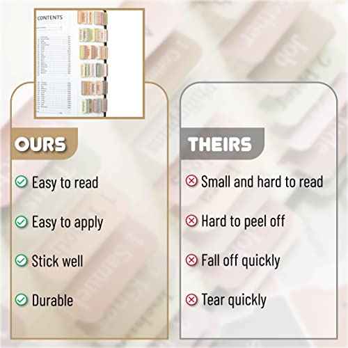 Mr. Pen- Bible Tabs, 75 Boho Theme Laminated Tabs for Women and Men, Study Bible Index, Book Labels