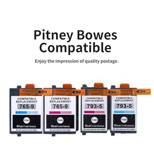 LCL 765-9 Red Ink Cartridge Replacement for Pitney Bowes DM300C DM400C DM425C-ML DM425C-MM DM450C DM475C 3C00 4C00 5C00 6C00 Postage Meters (3-Pack)