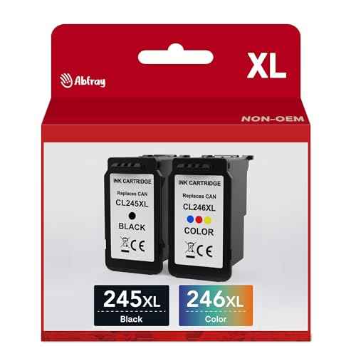 245XL 246XL Ink Cartridge Combo Pack Replacement for Canon PG-245XL CL-246XL for PIXMA MG2420 MG2520 MG2522 MG2525 MG2920 MG2922 MG2924 MG3020 MG3022 MG3029 TR4520 1245 Printer