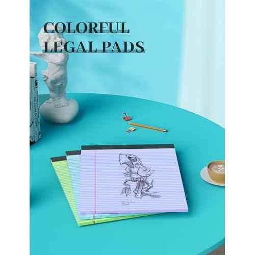 Colored Legal Pads, 3 Pack Writing Pads 8.5 x 11, Note Pads 8.5 x 11 College Ruled, Easy Tear-Off, Note Pads Lined Paper Pads 8-1/2 x 11 Notebook Paper for Office Supplies, 25 Sheets/Pad