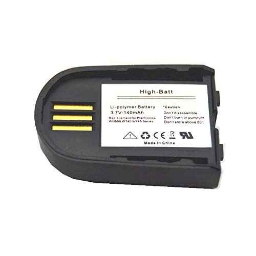 GBBBT WH500 W745 Battery, Replacement Battery 84598-01 82742-01 204755-01 for Plantronics Savi W740 W440-M W440 W740-M W445 86507-01 Wireless Headsets 3.7V 140mAh (Pack of 3)