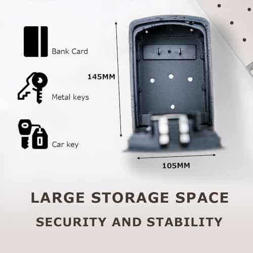 Smart Lock Box for Key with Code, Bluetooth APP Control Key Box Wall Mount and Hanging 2 Install Ways, Digital Lockbox for Keys Outdoor, Hide a Key Outside