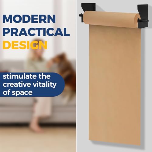 Hezaosth Heavy Duty Adjustable Wall Mount Paper Roll Holder Vinyl Label 28-60" - Listing 1