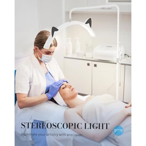 Eyelash LED Floor Lamp, Esthetician Lash Lighting for Lash Extension, Lash Tattoo Lamp for Lashes,Eyebrows,Beauty, Skincare, Reading,Studio work,Filming Content Creation