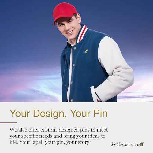 SHOP AWARDS AND GIFTS 7/16 Inch Gold Service Bar Chenille Lapel Pin, Sports Team Varsity Letterman Jacket Achievement Recognition, Bulk Pack of 20