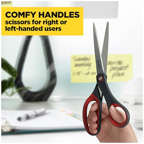 Scotch 8-Inch Precision Scissors for Fabric, Paper & Photos - Left/Right Hand