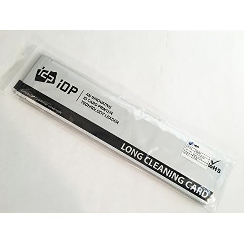 IDP Long Sleeve Cleaning Card Kit for Automatic Cleaning of ID Card Printers, 10 Pieces