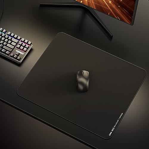 PulsarGamingGears - eS2 Esports Professional Level Gaming Mouse Pad/Mat 4mm Thickness Anti-Slip Base Anti-Fray Precision Stitching 19.3in x 16.5in (XL, Black)