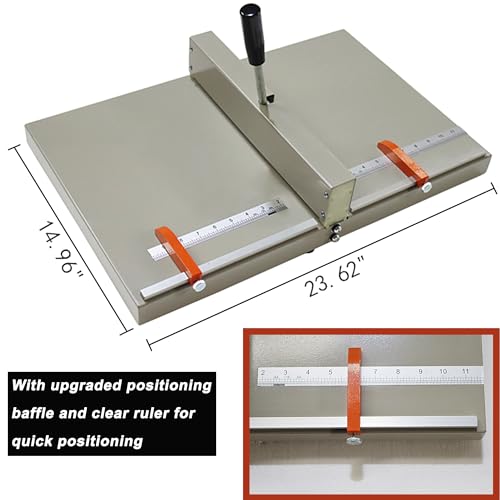 Manual Paper Creasing Machine with Adjustable Blocks for Cardstock & Photos