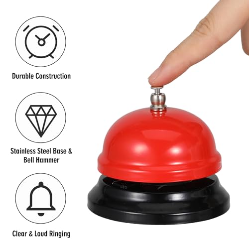 10 Pcs Colorful Metal Desk Call Bells - 3 Inch Service Bells for Restaurant, Office, Pet Training