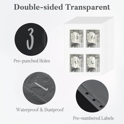 Black A5 Money Saving Challenge Binder with 100 Envelopes & Tracker - Fabmaker