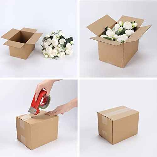CRUGLA 40 Packs 8x6x6 Shipping Boxes Cardboard Boxes Shipping Box for Business Packaging Thin Box